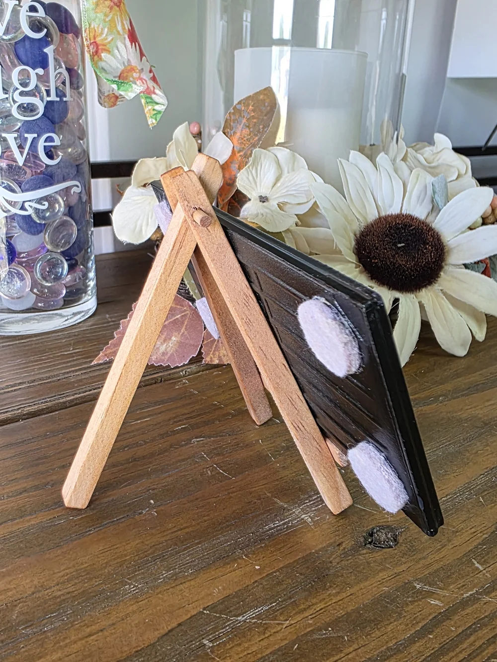 Rustic 'I Love You' White & Black Mini Sign